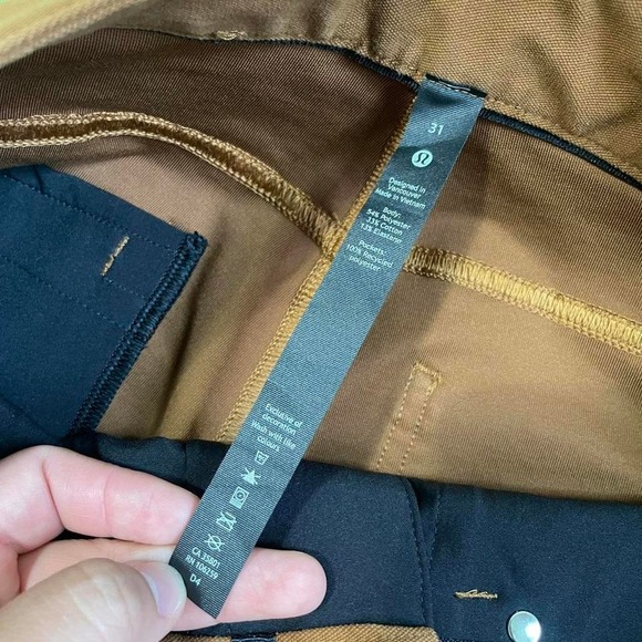 Lululemon Pants Mens 31 Brown ABC Skinny Warpstream Stretch Pockets Active - Picture 5 of 8